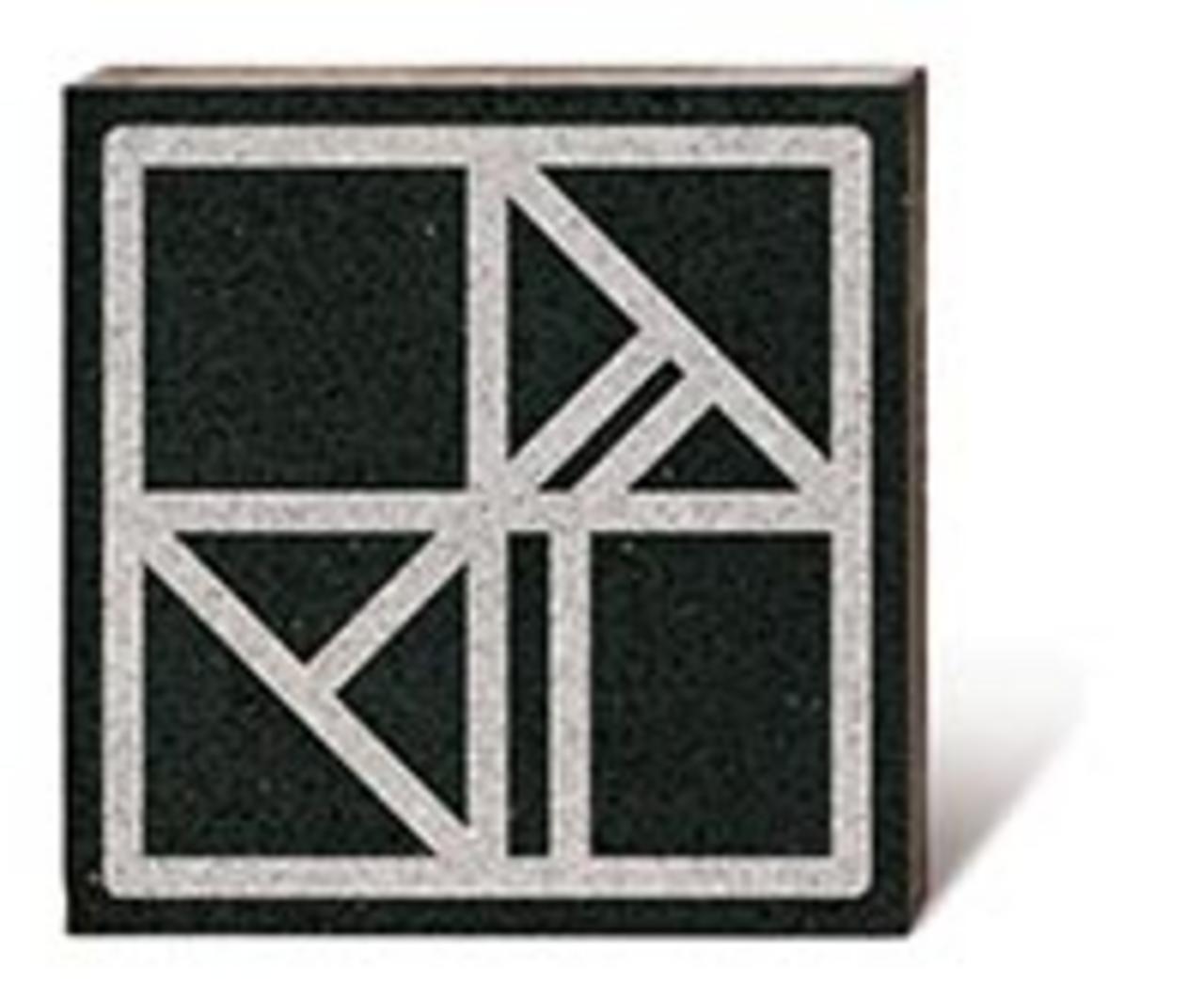 VIA Via Terrazzoplatte mit Logo N° KKR schwarz weiß
