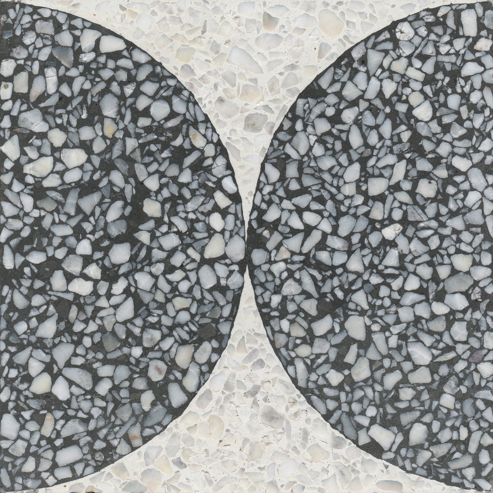 VIA Terrazzofliese grob Muster mit zwei Halbkreisen